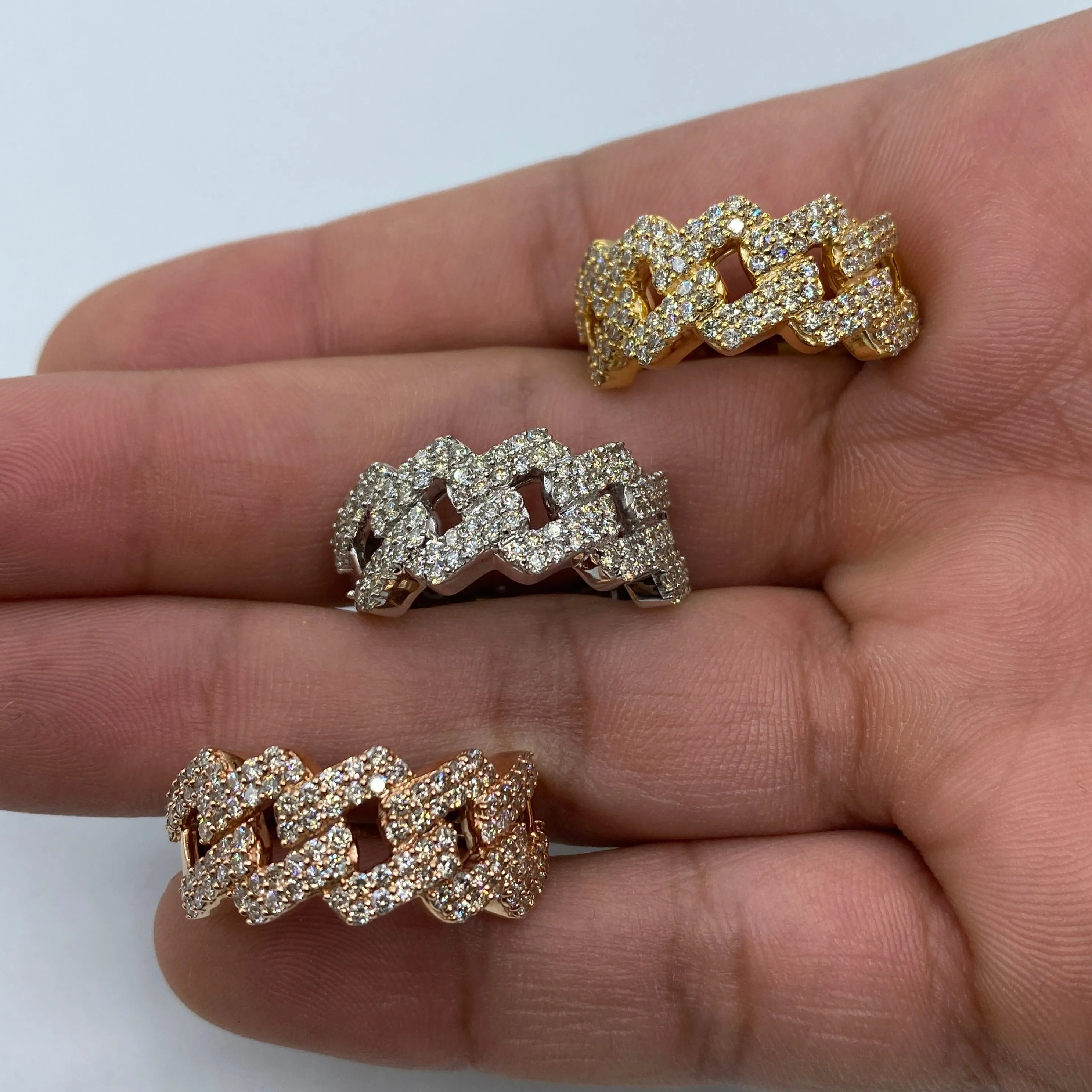 10K Big & Bold Cuban Link Diamond Ring