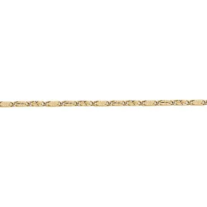 10K Yellow Gold (1.5mm) Star Chain Bracelet 7.5"