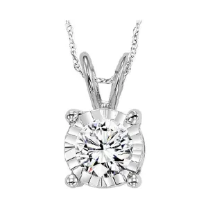 14KT White Gold & Diamond Classic Book Tru Reflection Neckwear Pendant    - 1/4 ctw