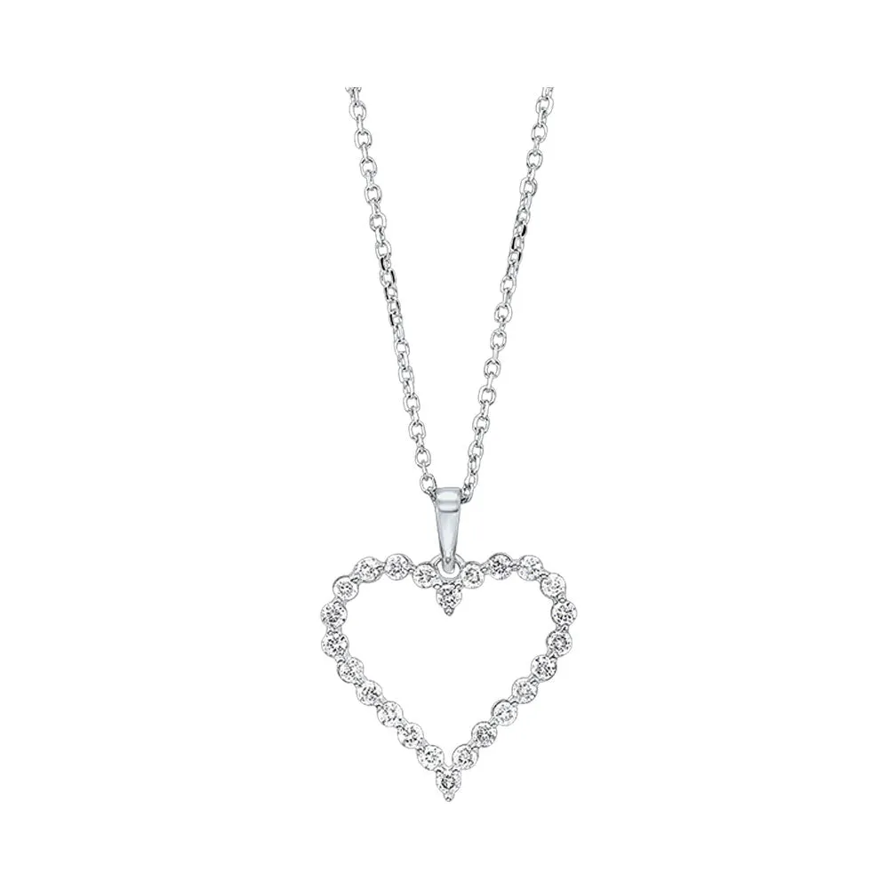 14KT White Gold & Diamond Neckwear Pendant -1/4 ctw
