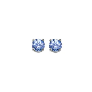 14KT White Gold Classic Book Color Stud Earrings