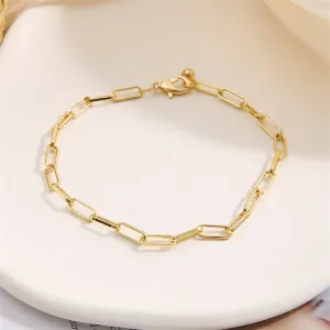 18K Gold-Plated Cable Chain Bracelet