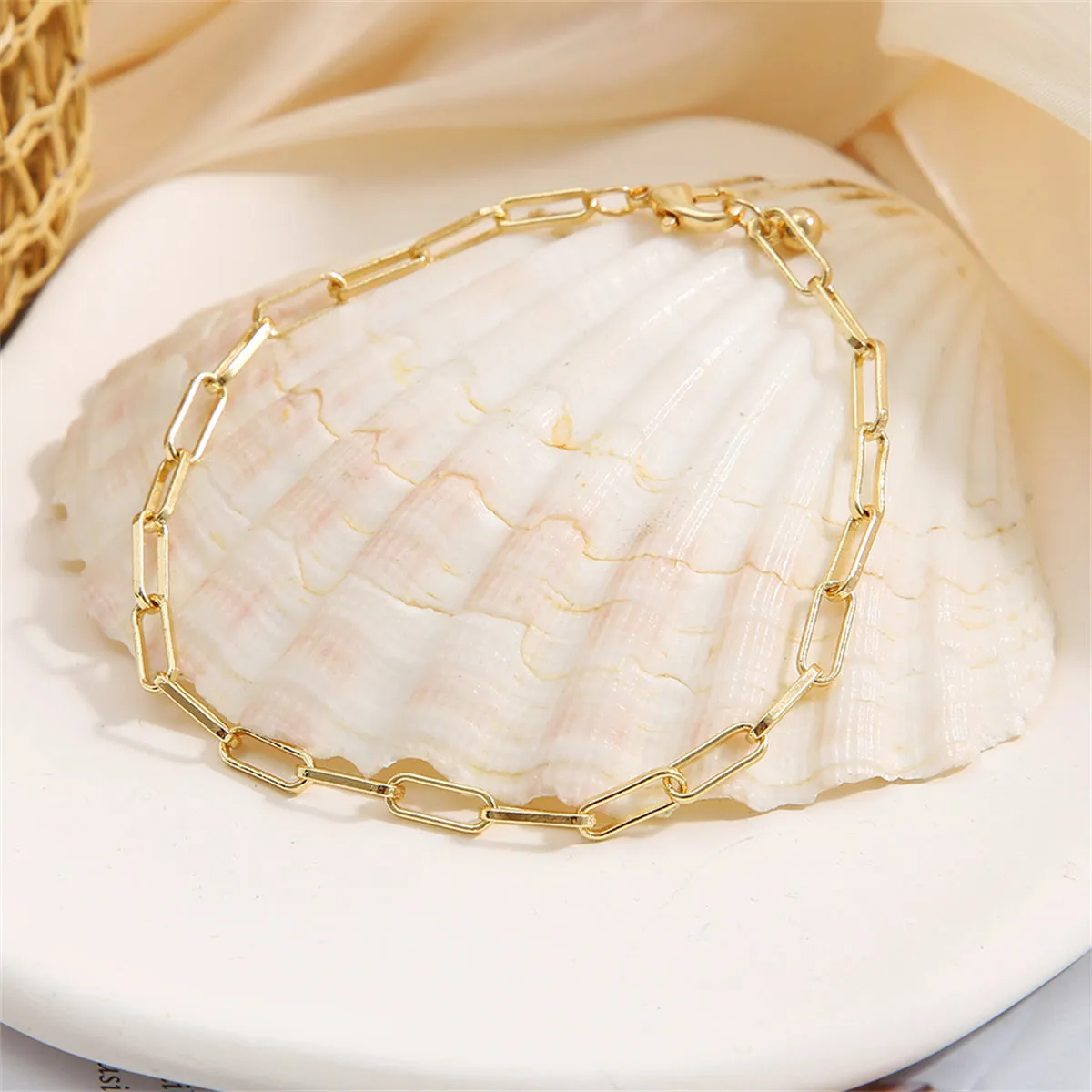 18K Gold-Plated Cable Chain Bracelet