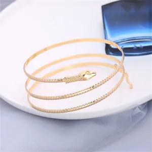 18K Gold-Plated Serpent Arm Cuff
