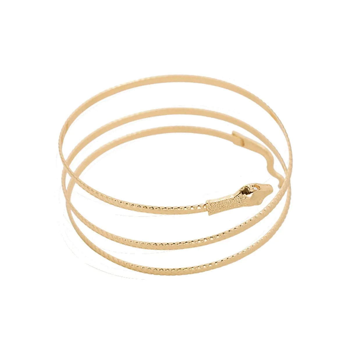18K Gold-Plated Serpent Arm Cuff