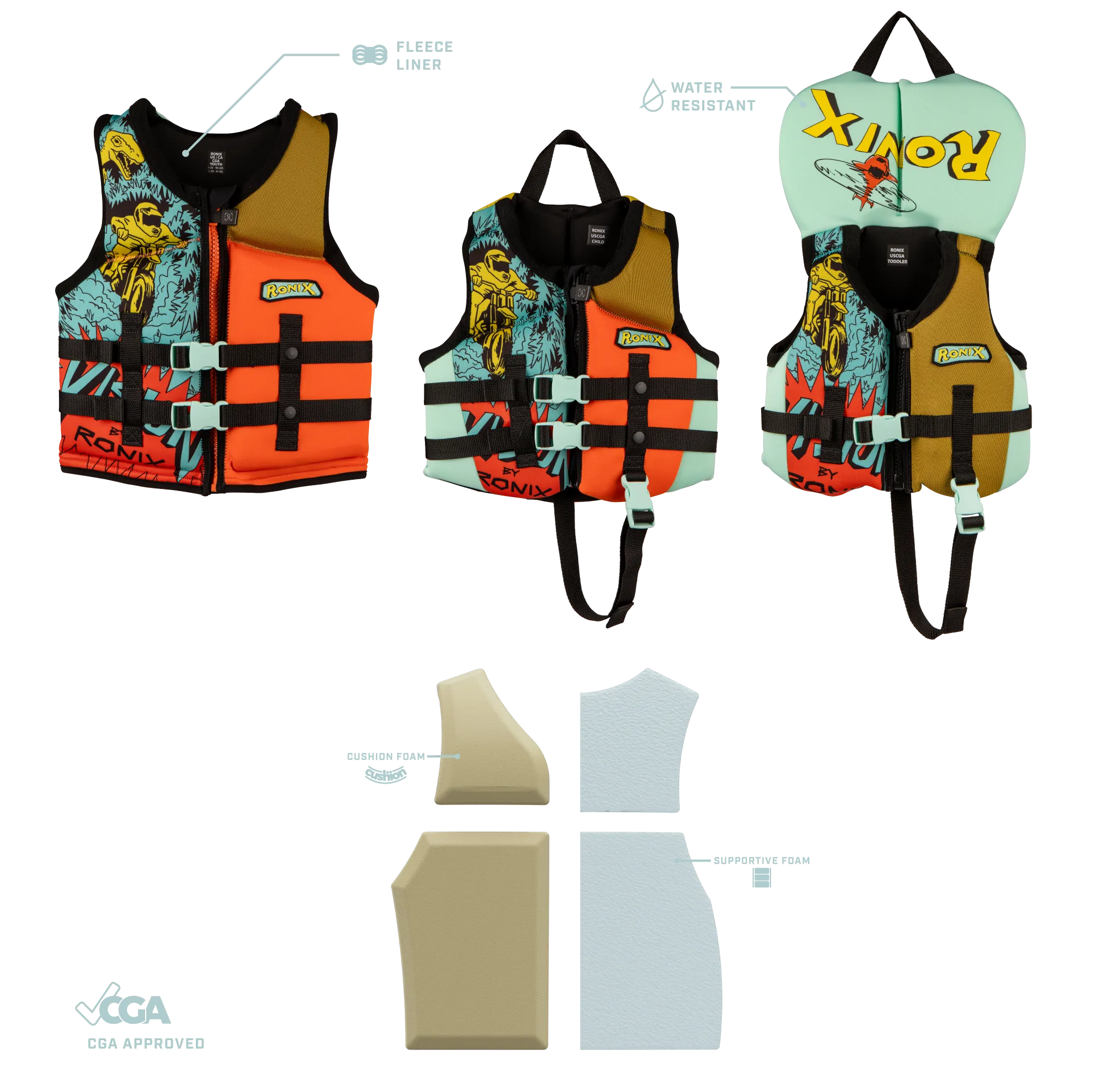 2025 Ronix Vision Youth CGA Life Vest