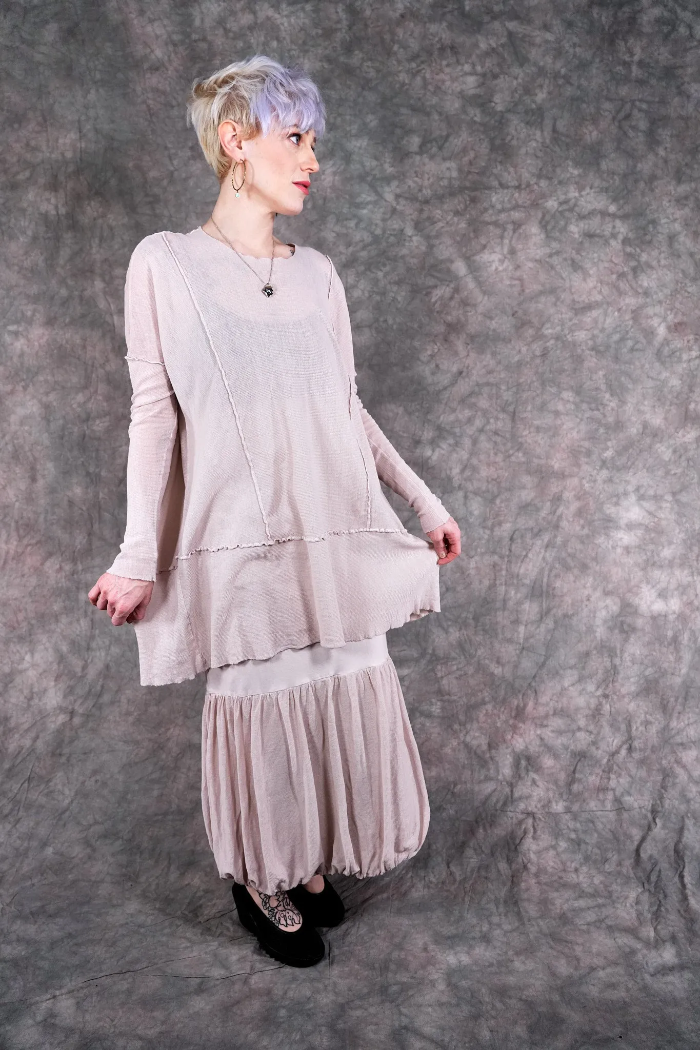4180 Ophelia Bubble Skirt Rose Quartz