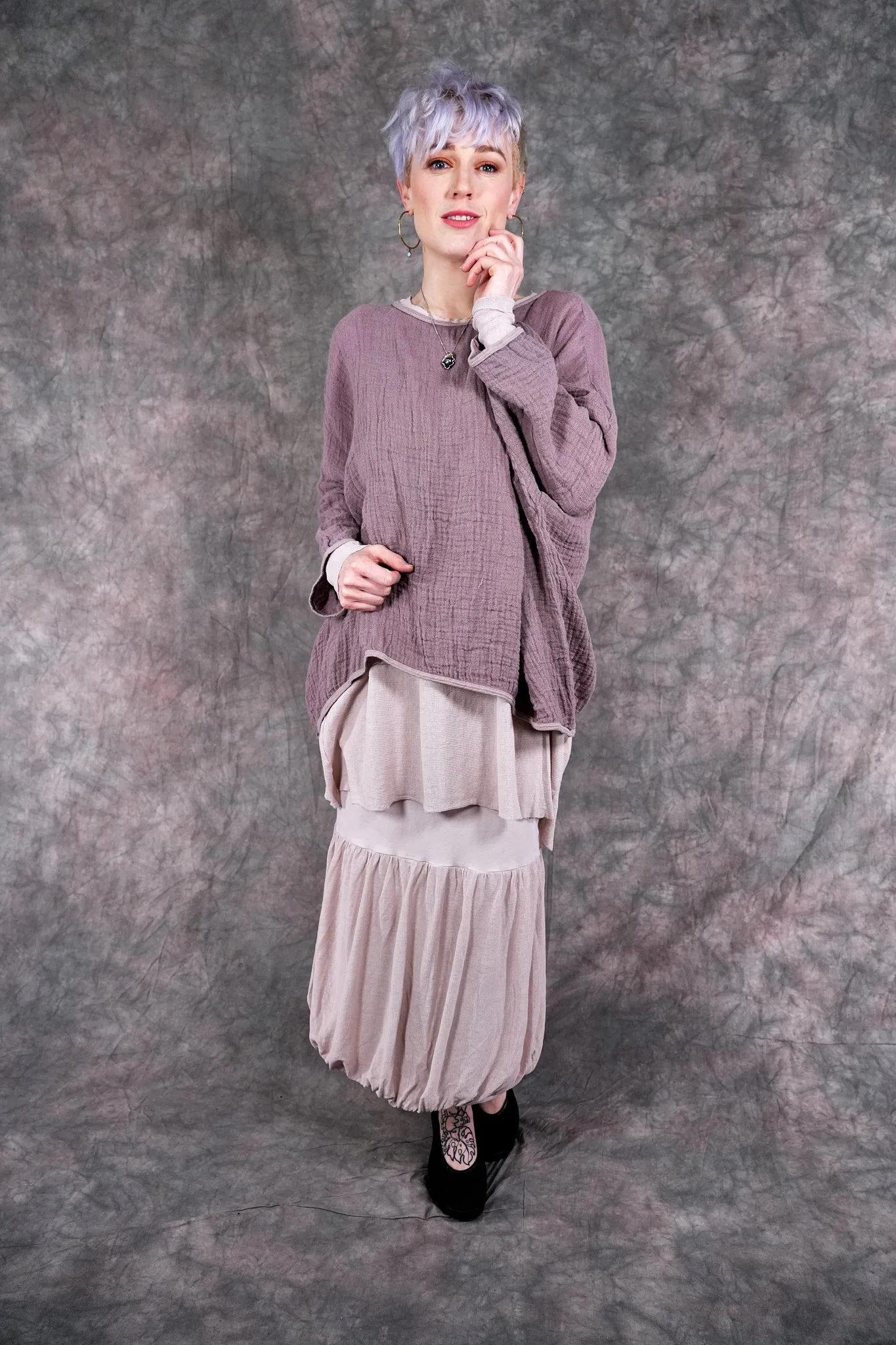 4180 Ophelia Bubble Skirt Rose Quartz