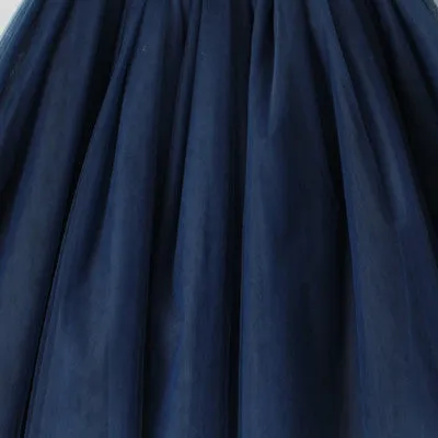 5 Layer Midi Tutu Tulle Skirt Vintage Skirts Womens Lolita Petticoat