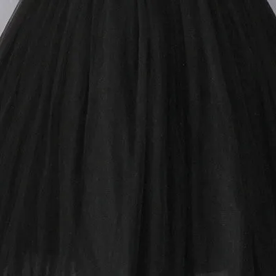 5 Layer Midi Tutu Tulle Skirt Vintage Skirts Womens Lolita Petticoat