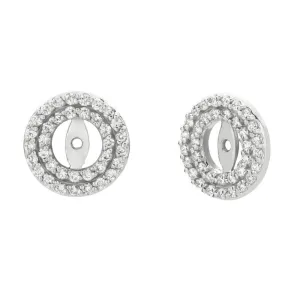 9MM DIAMOND EARRING JACKETS 14K GOLD (0.85 CTW)