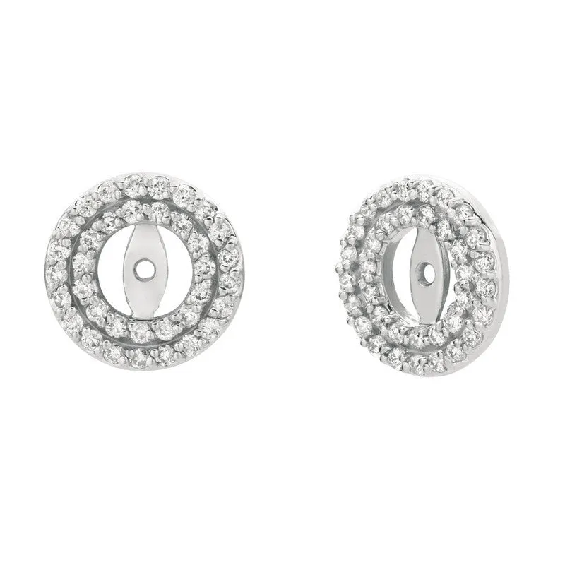 9MM DIAMOND EARRING JACKETS 14K GOLD (0.85 CTW)