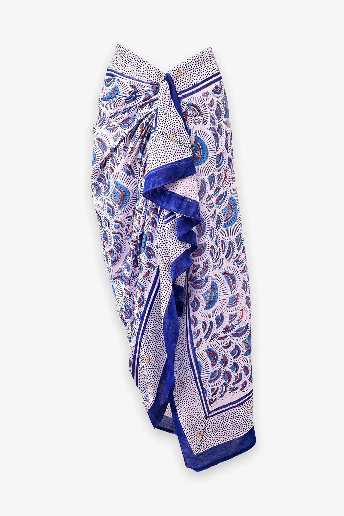 Abanico Pareo Skirt in Blue