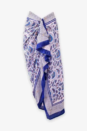 Abanico Pareo Skirt in Blue