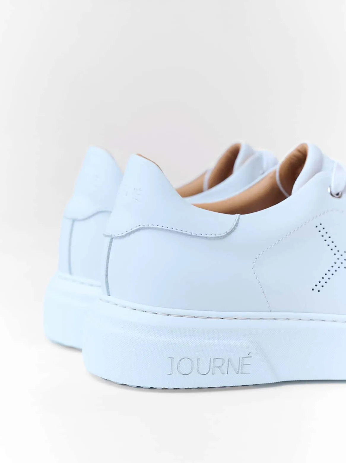 Adelina Leather Tags White