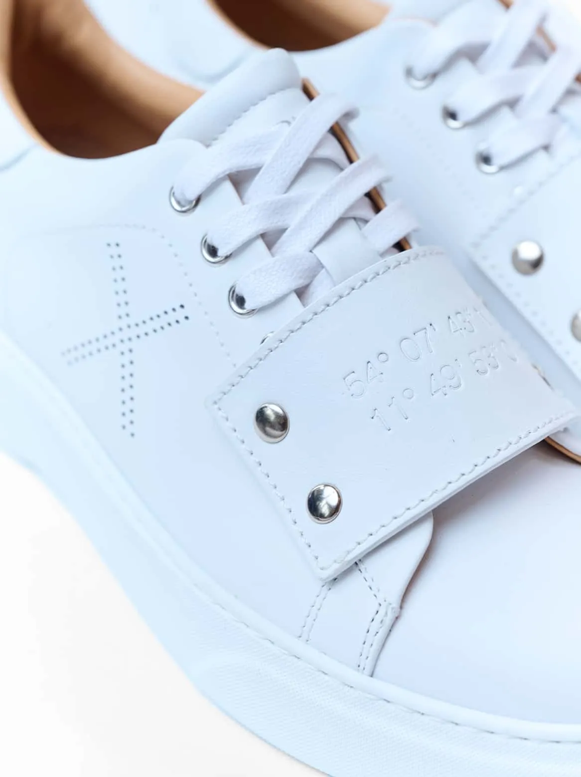 Adelina Leather Tags White