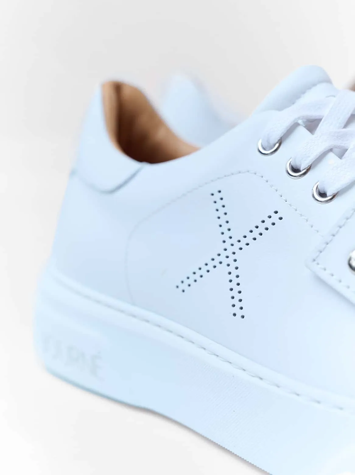 Adelina Leather Tags White