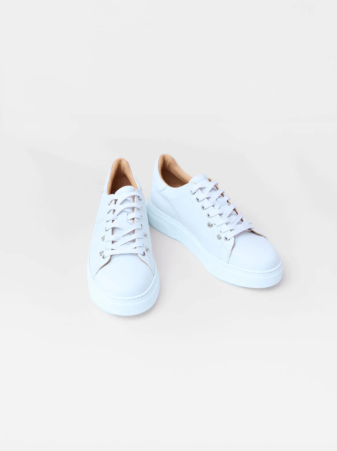 Adelina Leather Tags White