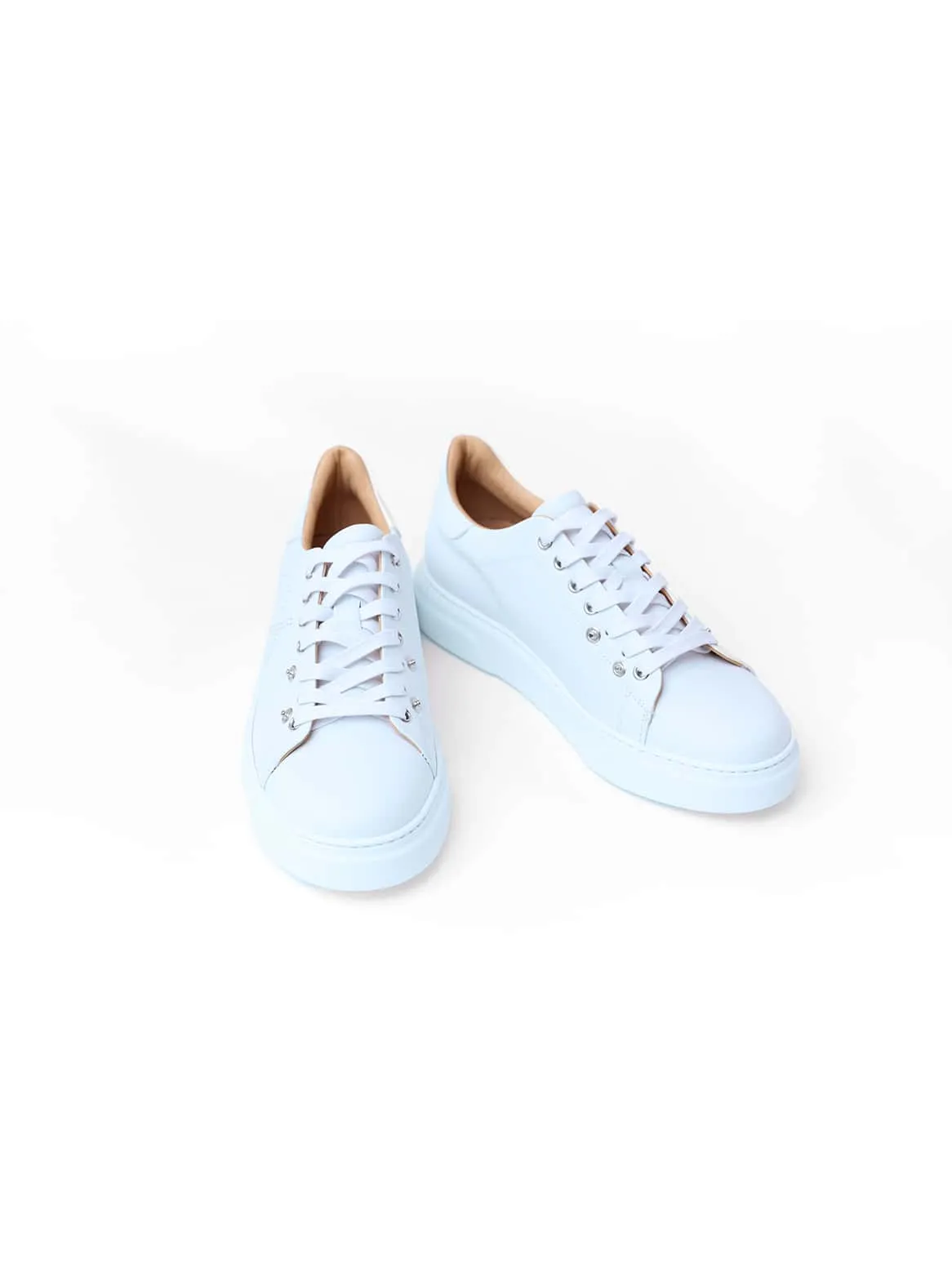 Adelina Leather Tags White
