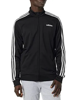 Adidas Essentials 3-Stripes Tricot Track Jacket (Black/White, L)