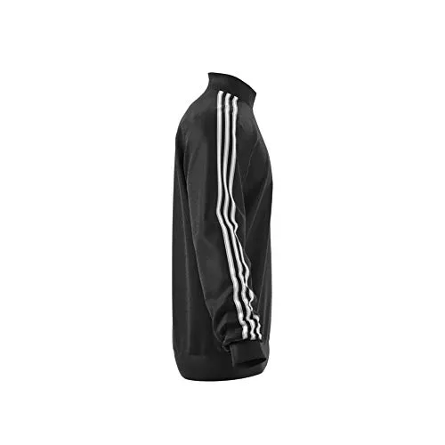 Adidas Essentials 3-Stripes Tricot Track Jacket (Black/White, L)