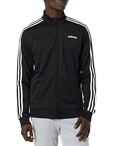 Adidas Essentials 3-Stripes Tricot Track Jacket (Black/White, L)