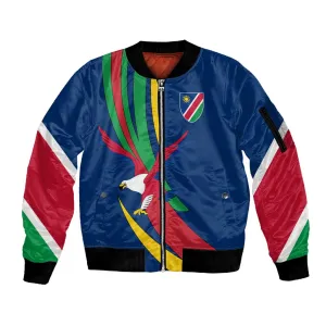 African Fish Eagle Namibia Sleeve Zip Bomber Jacket Gemsbok Supporters Style TS04