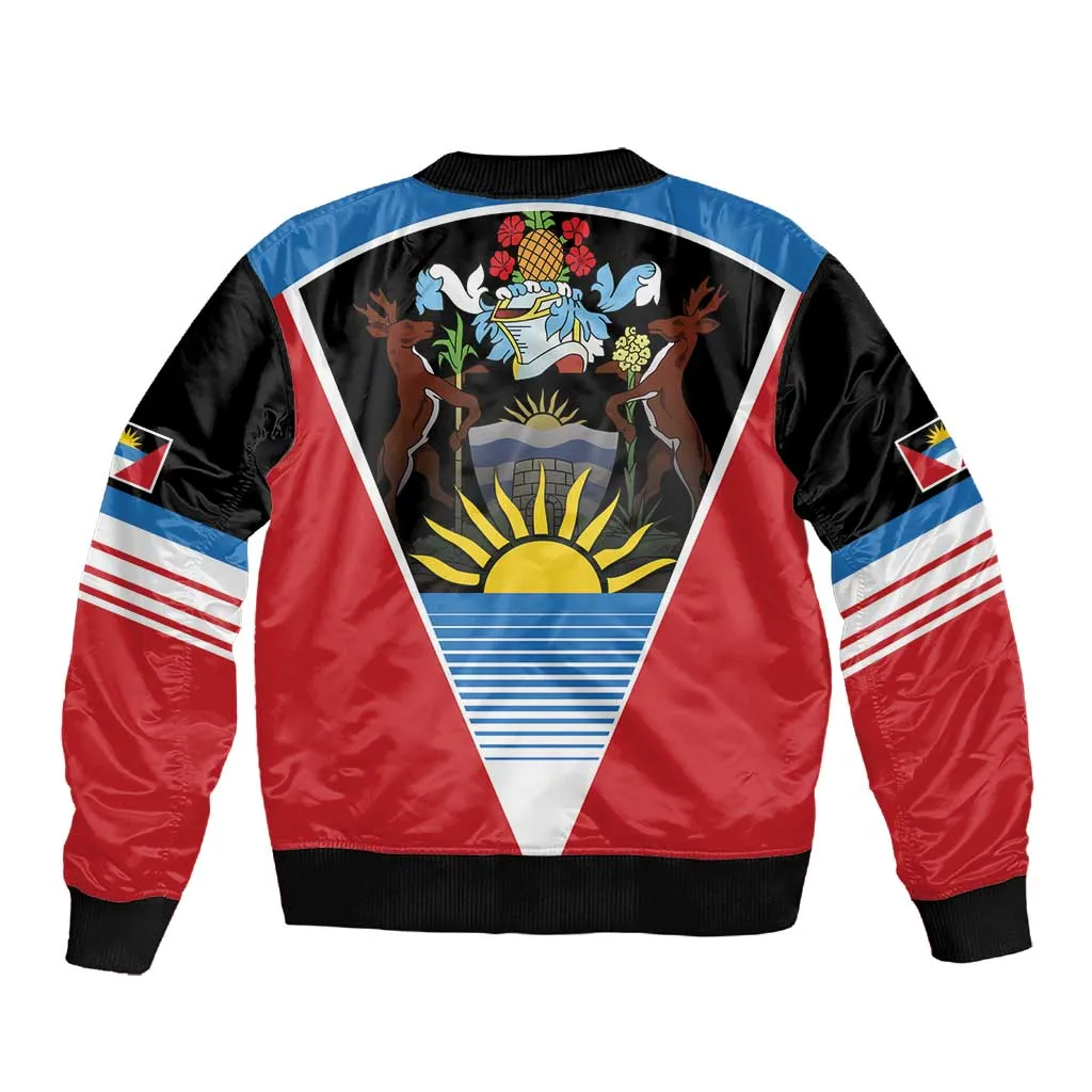 Afro-Antiguans and Barbudans 1981 Sleeve Zip Bomber Jacket Each Endeavouring All Achieving LT9