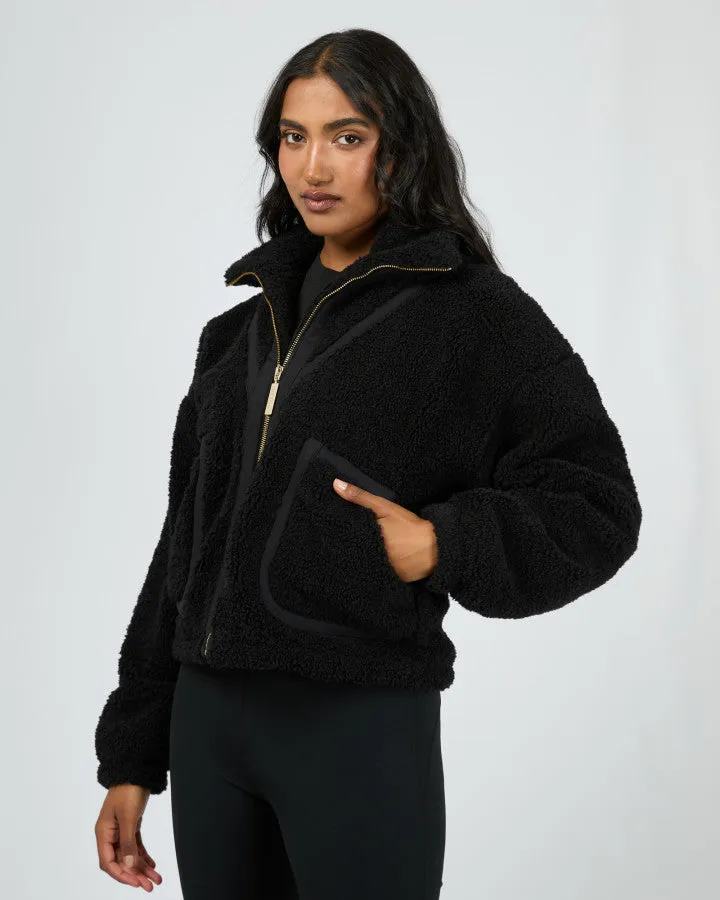 All About Eve Ava Teddy Jacket - Black