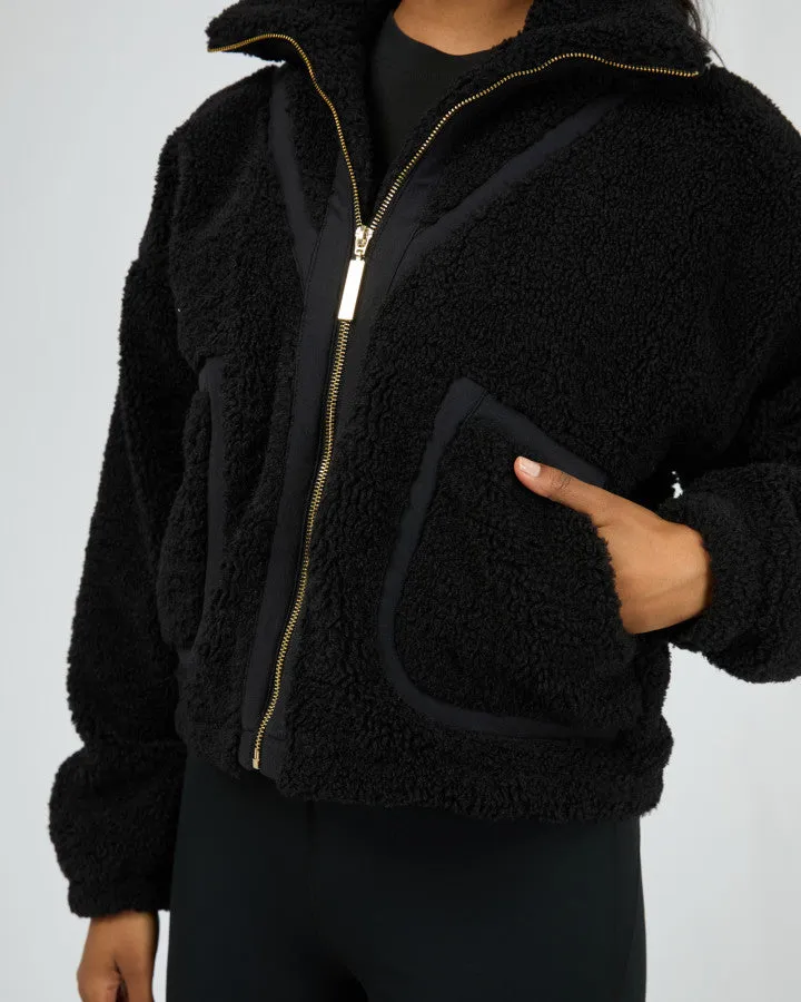 All About Eve Ava Teddy Jacket - Black