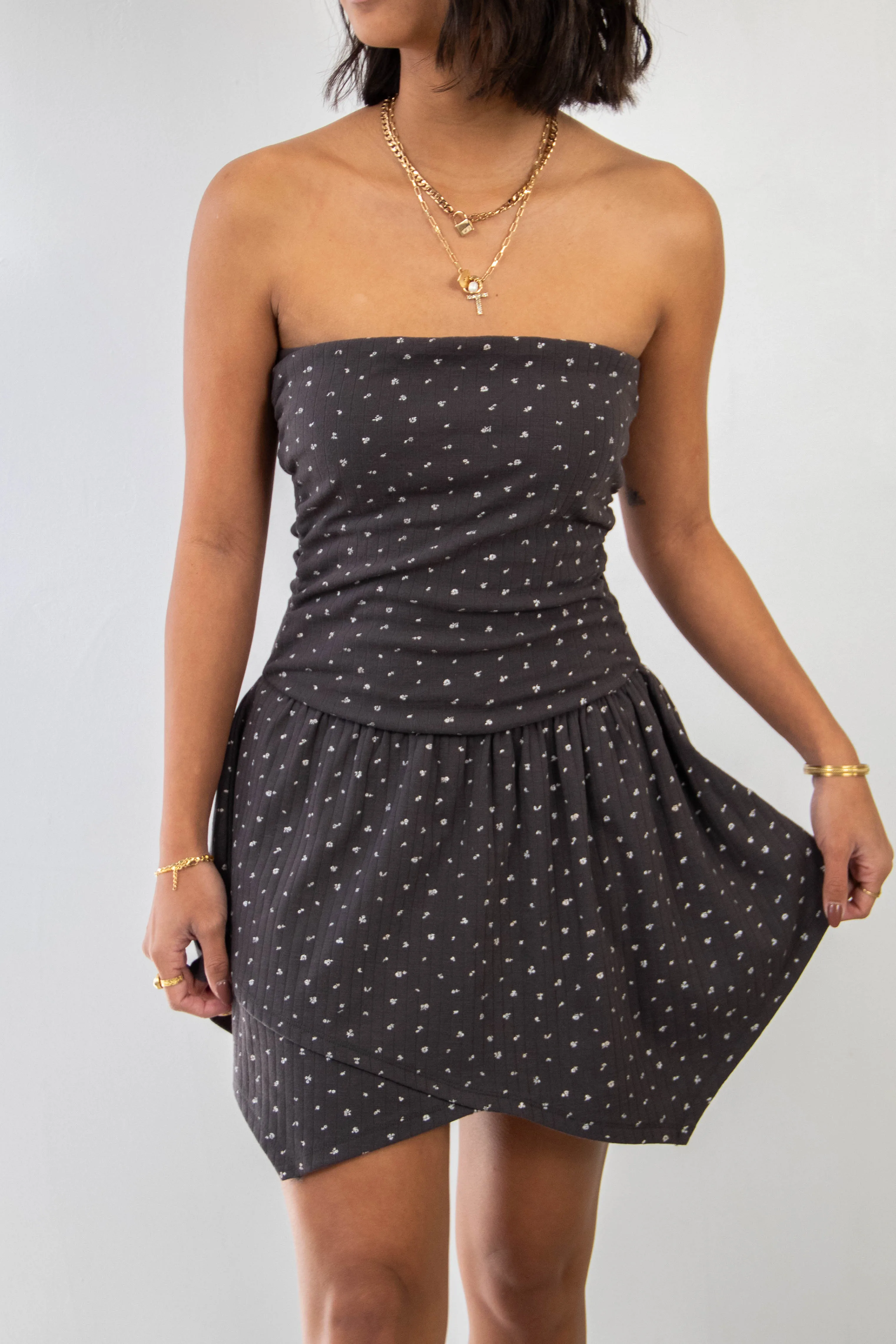 Asymmetrical Mini Tube Dress