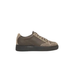 Beige Cowhide Men Sneaker