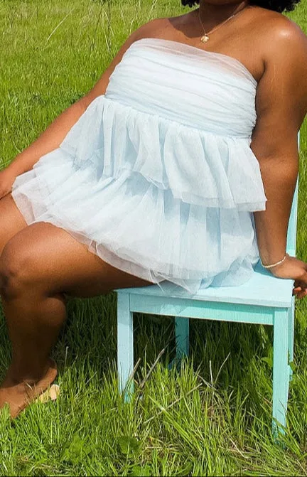 Bella Blue Mini Party Dress 