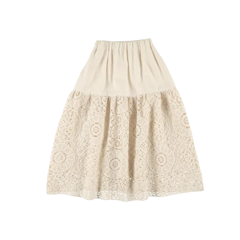 Belle Chiara Openwork Crochet Skirt