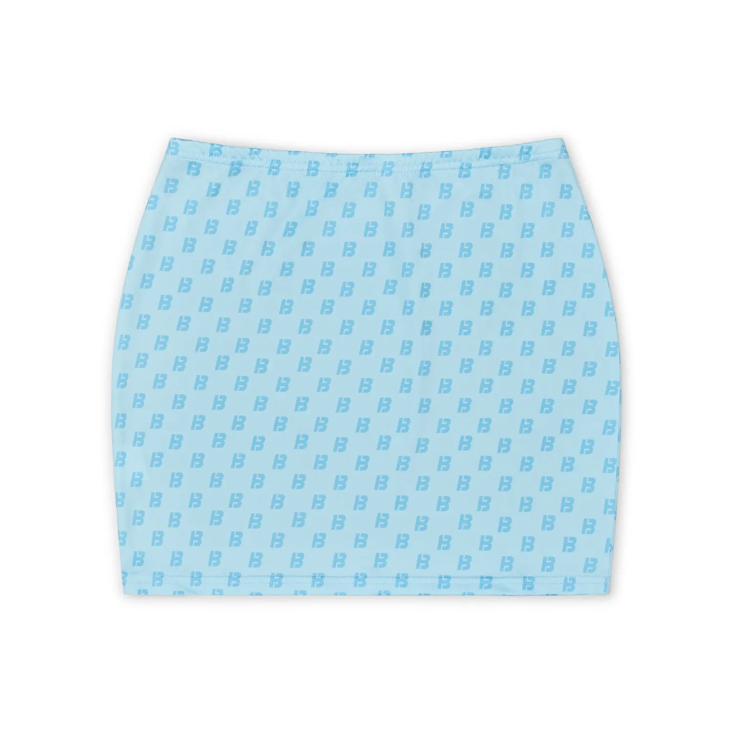 Blue mini skirt “ B “monogram