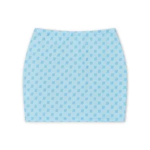 Blue mini skirt “ B “monogram