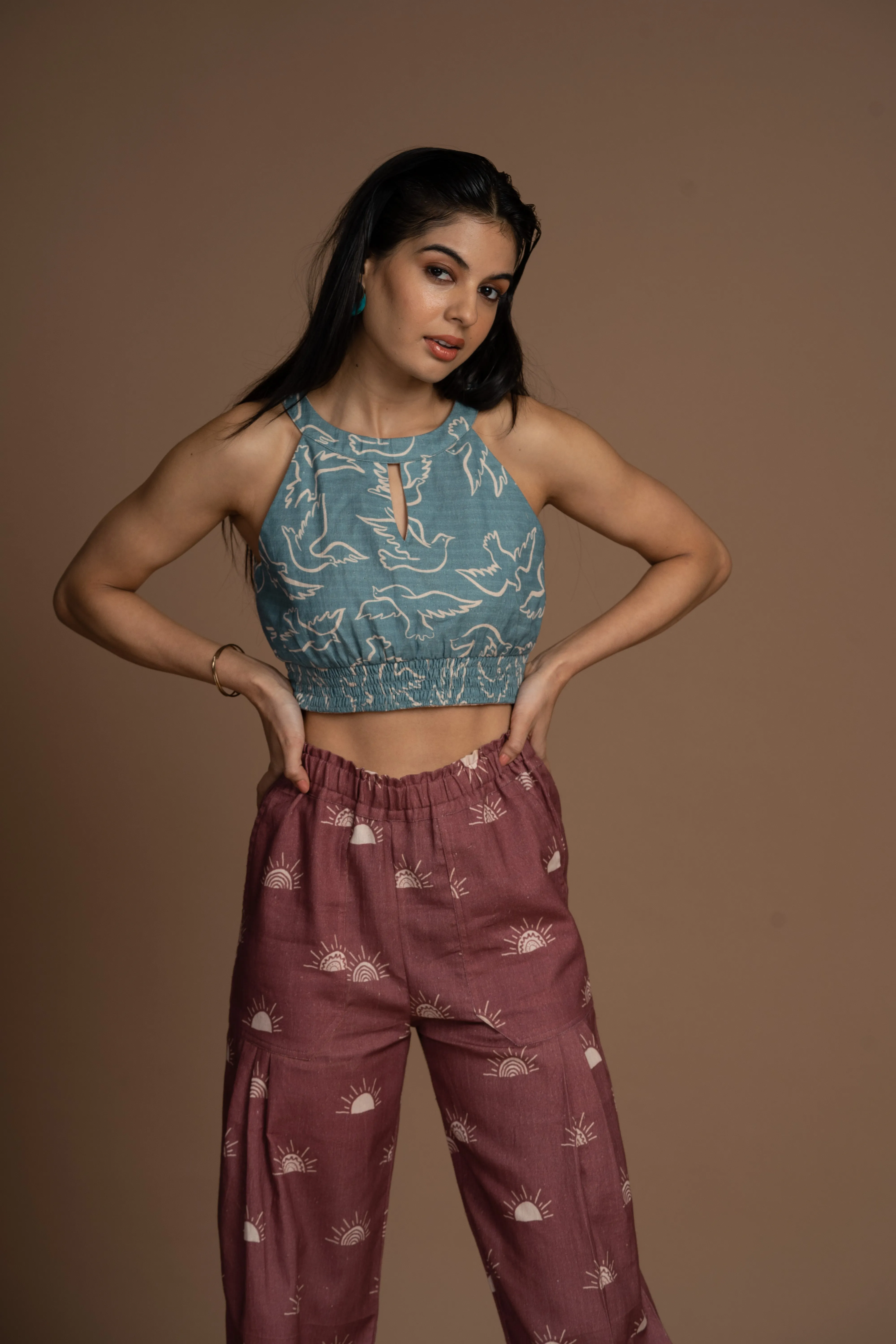 Blue Reversible Halter Bliss Bralette