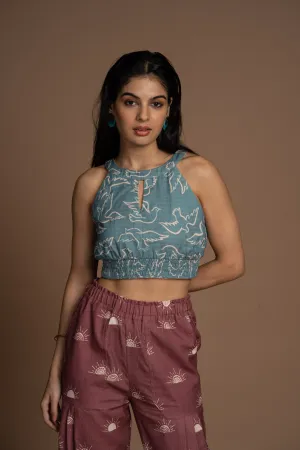 Blue Reversible Halter Bliss Bralette