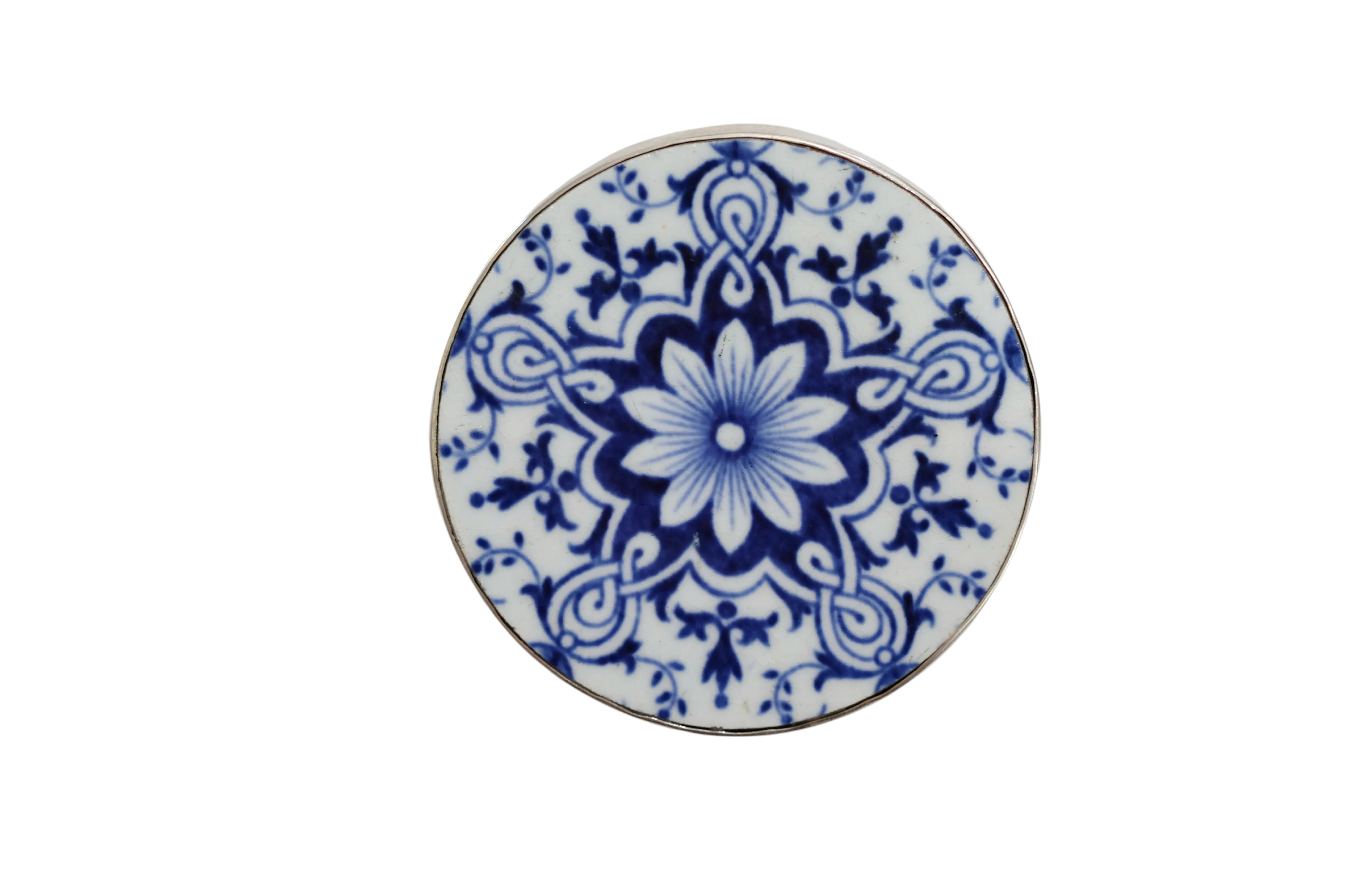 Bold Blue and White Medallion Pendant
