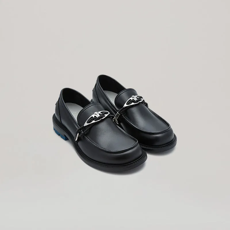 both - RE:RE MOCCASIN LOAFER-BLACK