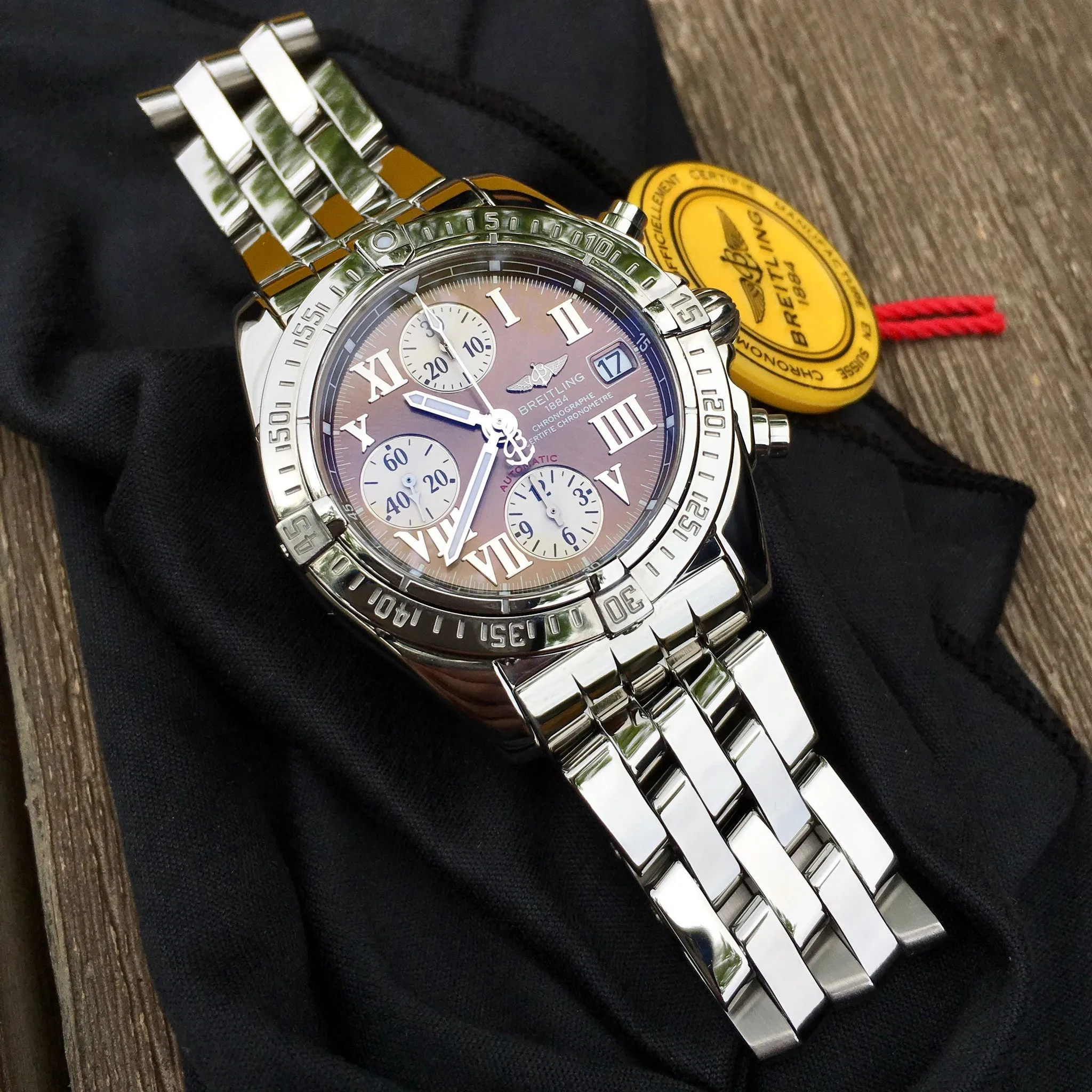 Breitling Chrono Cockpit A13358 Bronze Stainless Steel Automatic Wristwatch