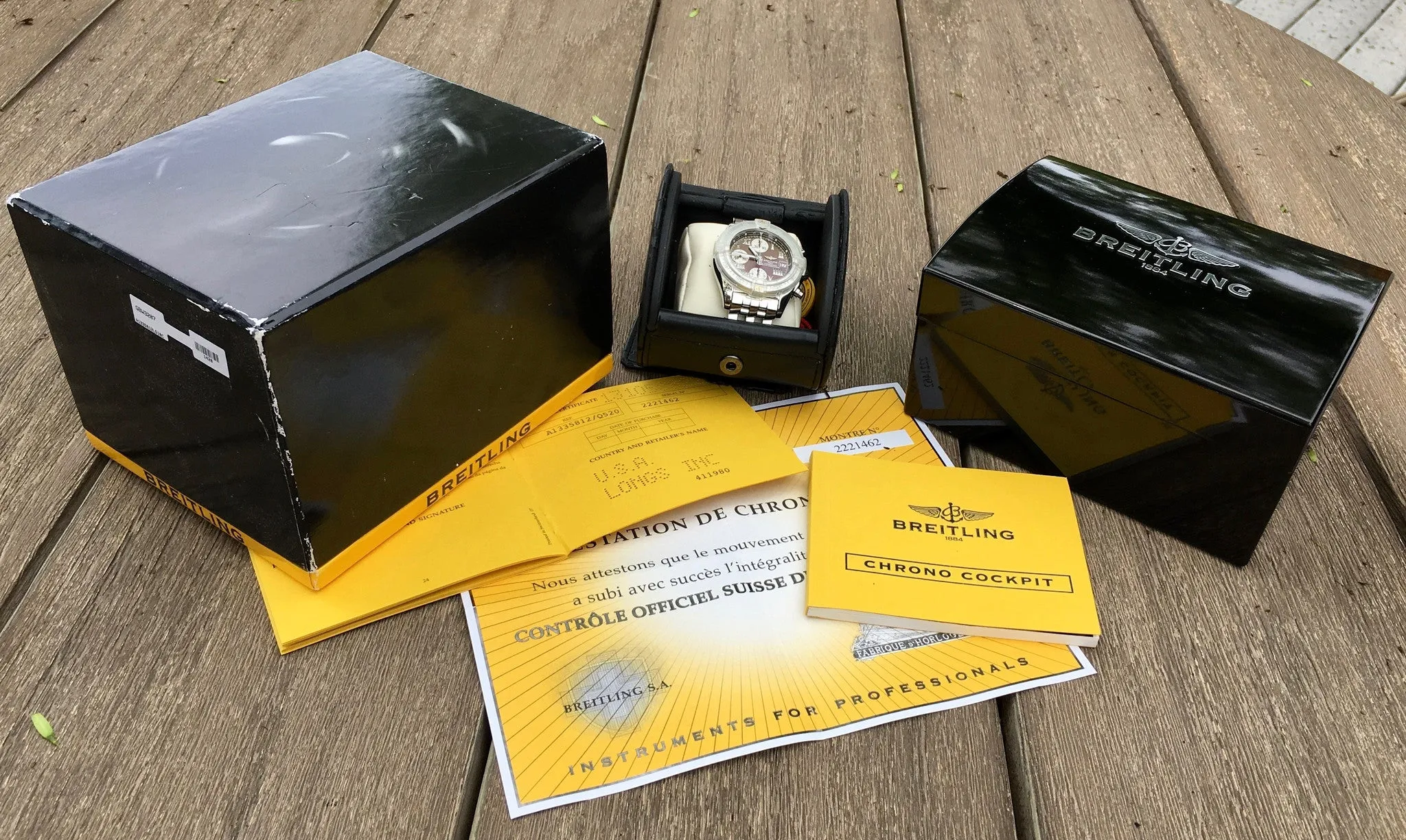 Breitling Chrono Cockpit A13358 Bronze Stainless Steel Automatic Wristwatch
