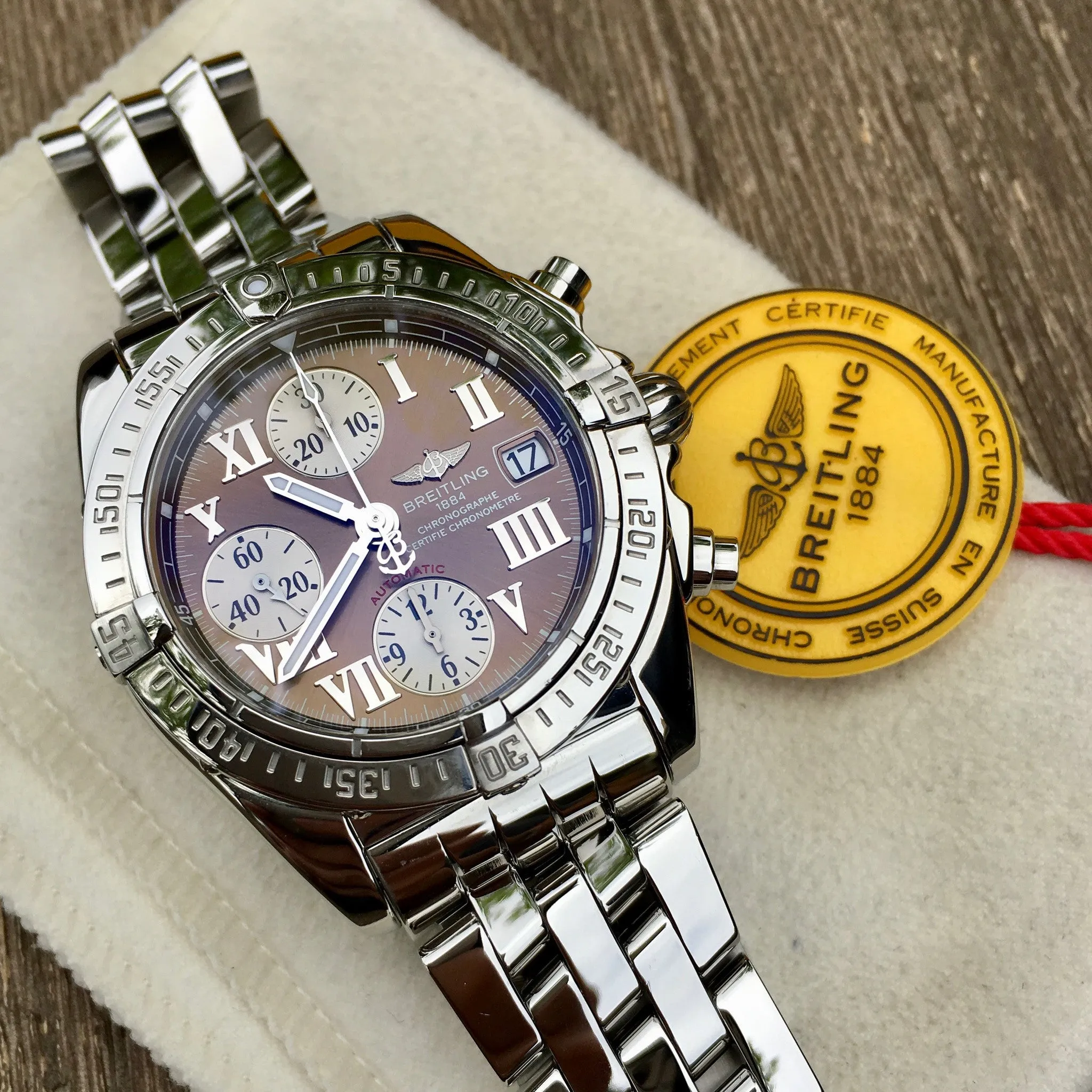 Breitling Chrono Cockpit A13358 Bronze Stainless Steel Automatic Wristwatch