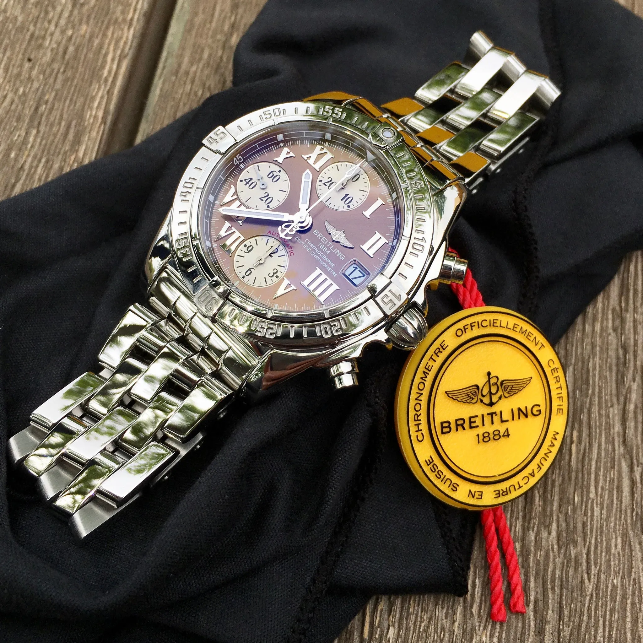 Breitling Chrono Cockpit A13358 Bronze Stainless Steel Automatic Wristwatch