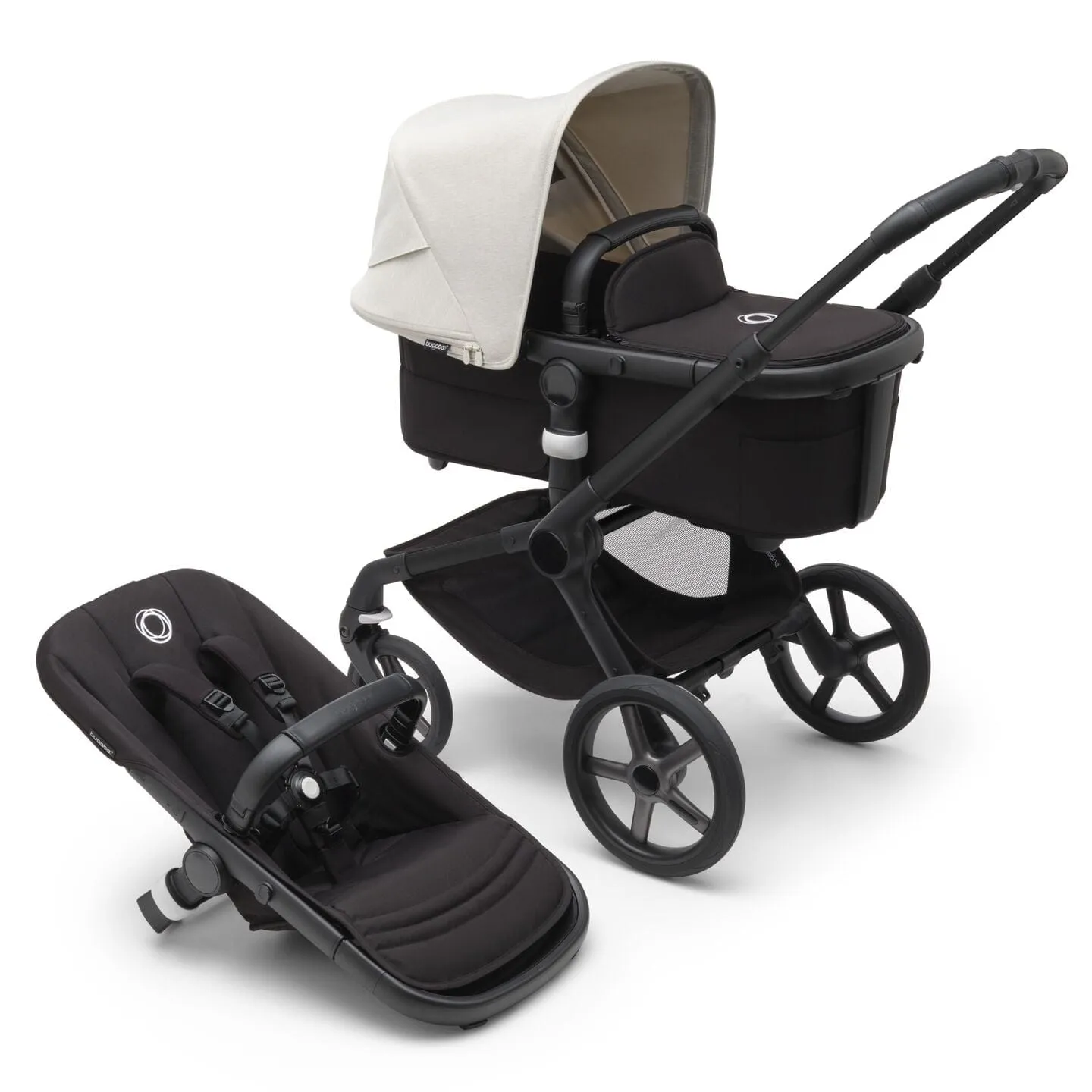 Bugaboo Fox 5, Cloud T Ultimate Travel System - Black/Misty White
