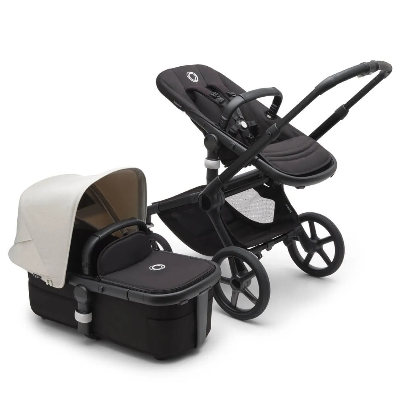 Bugaboo Fox 5, Cloud T Ultimate Travel System - Black/Misty White