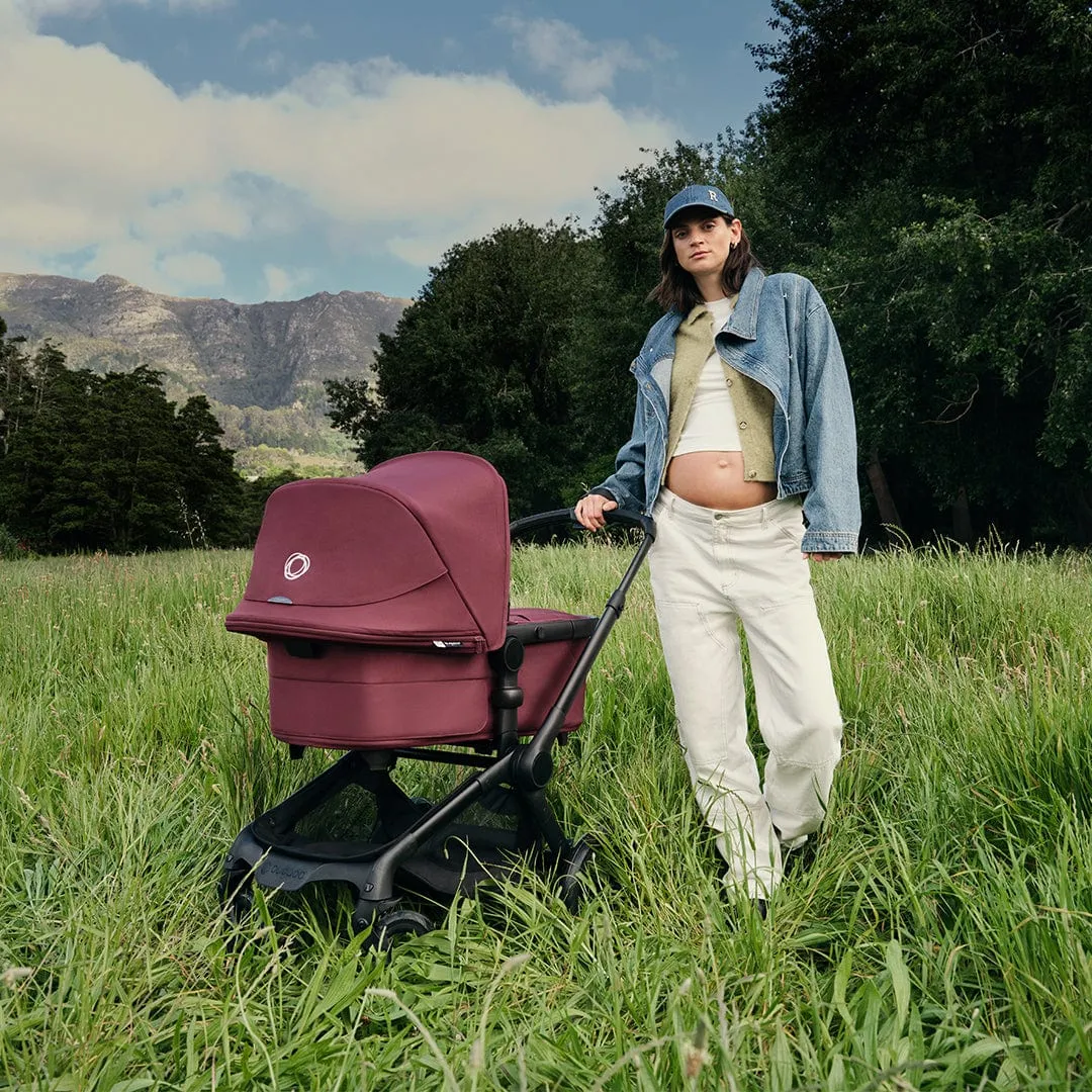 Bugaboo Fox 5 Renew Ultimate (Cloud T) Travel System - Black/Dark Cherry/Dark Cherry