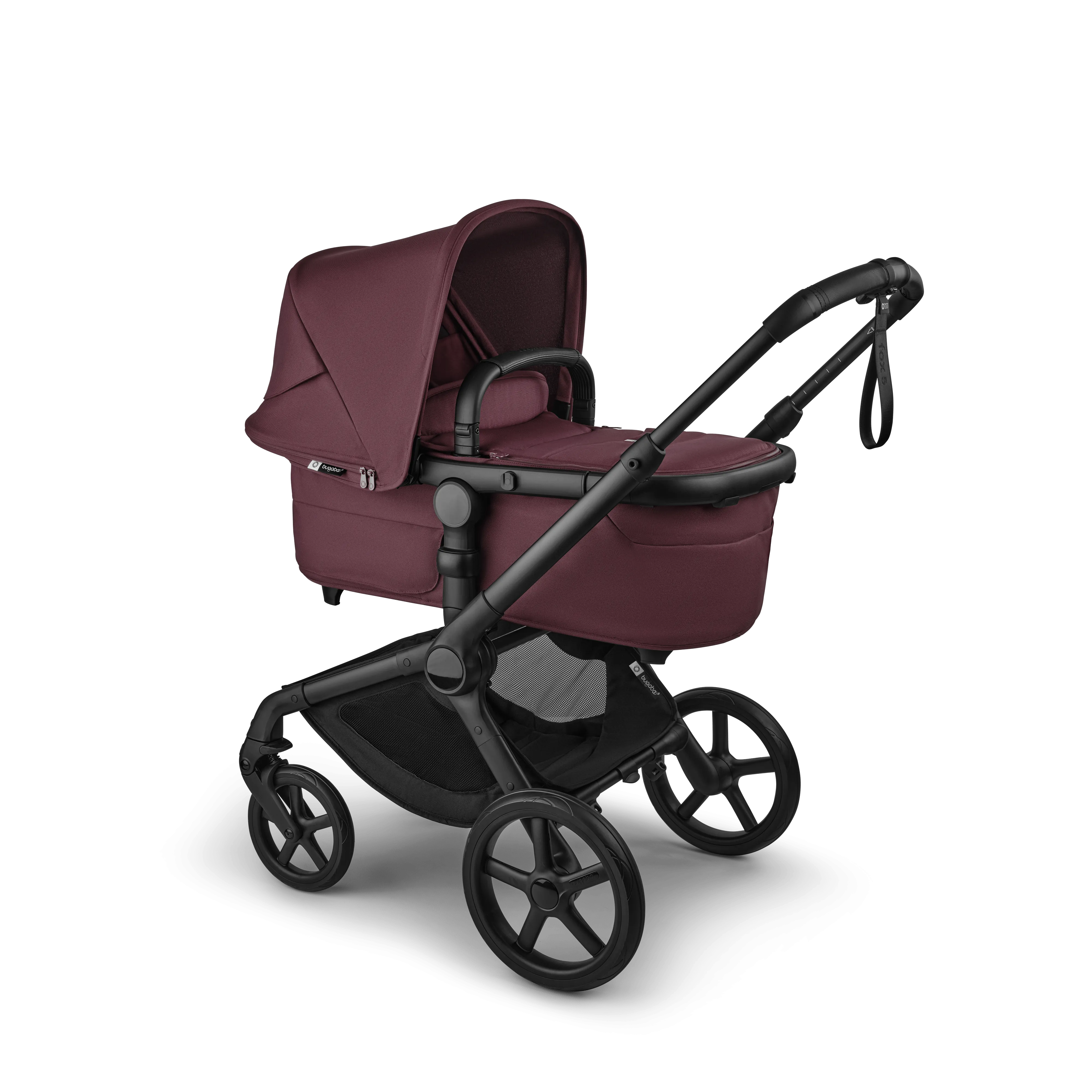 Bugaboo Fox 5 Renew Ultimate (Cloud T) Travel System - Black/Dark Cherry/Dark Cherry