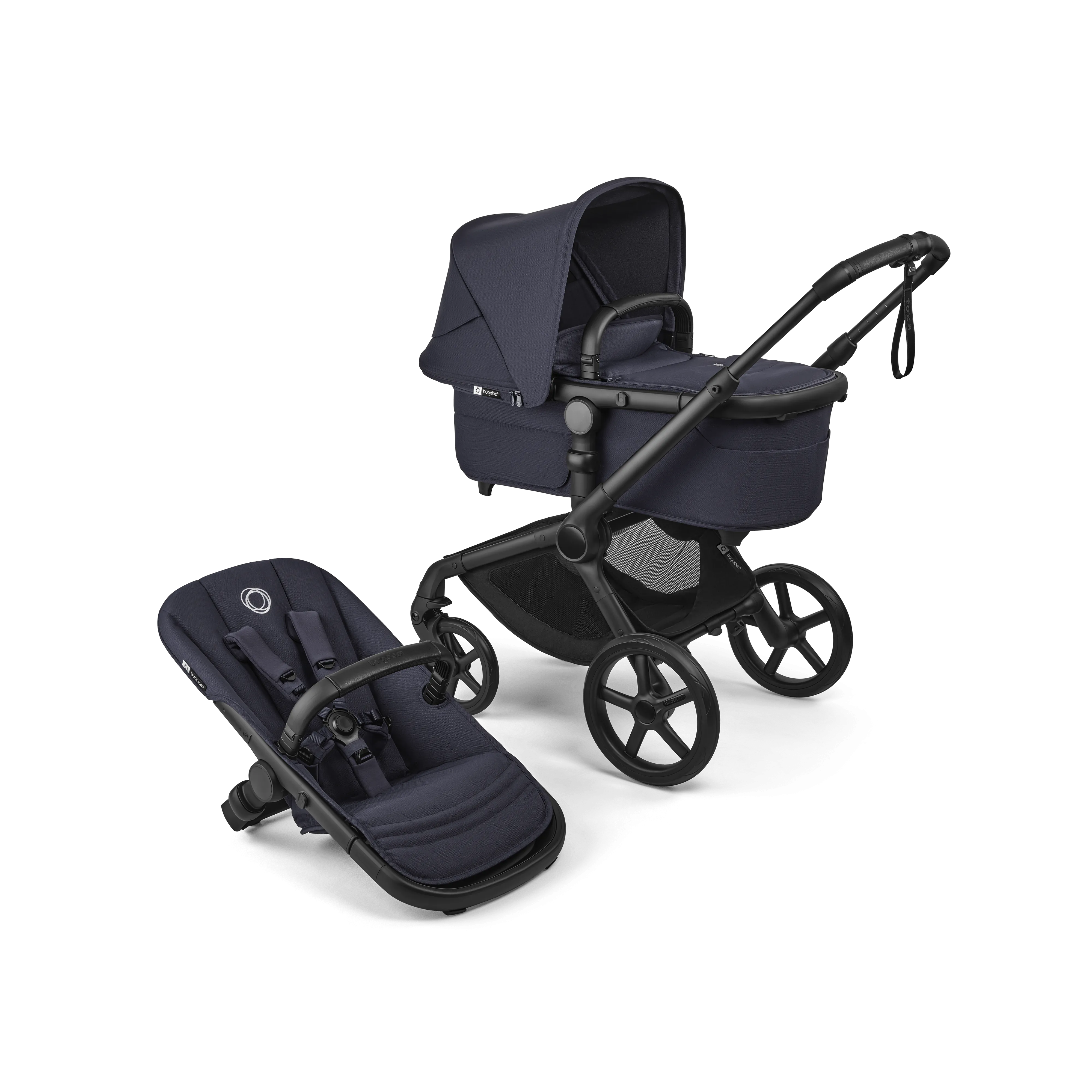 Bugaboo Fox 5 Renew Ultimate (Cloud T) Travel System - Black/Deep Indigo/Deep Indigo