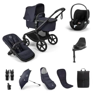 Bugaboo Fox 5 Renew Ultimate (Cloud T) Travel System - Black/Deep Indigo/Deep Indigo